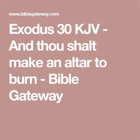 Exodus 30 Kjv