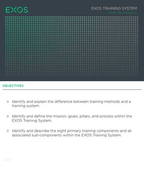 Exos Training Program