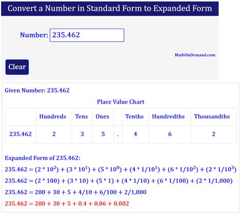 Expanded Form Of 653 Mathondemand Com Expanded Notation With Fractions - Expanded Notation With Fractions