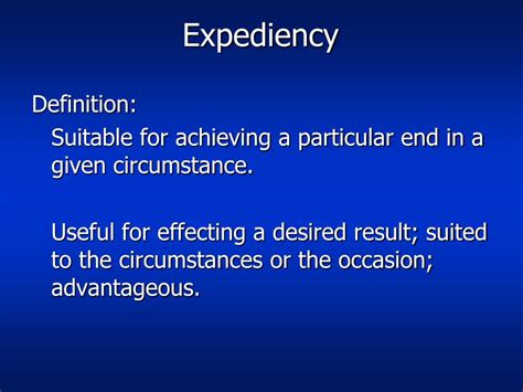 Expedient Definition