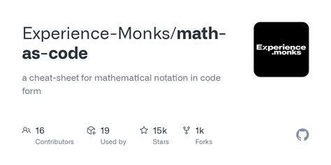 Experience Monks Math As Code Github Math Code - Math Code
