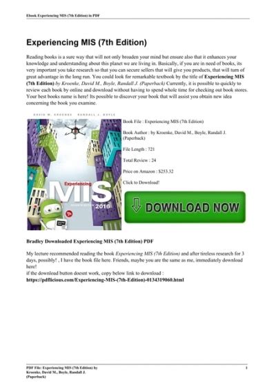 Experiencing Mis 7th Edition Mypearsonstore