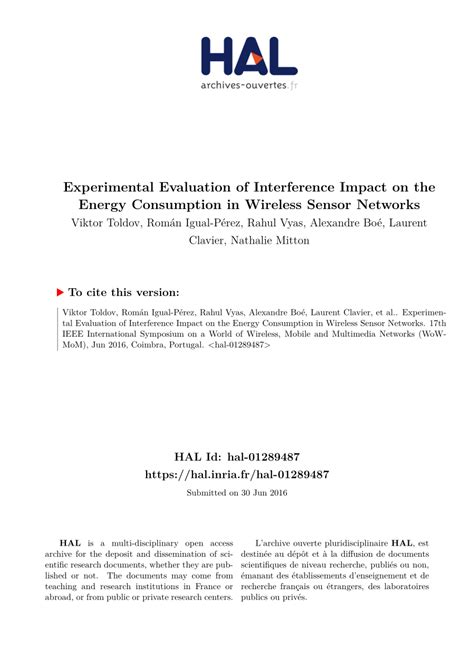 Experimental Evaluation Of Interference Impact On The