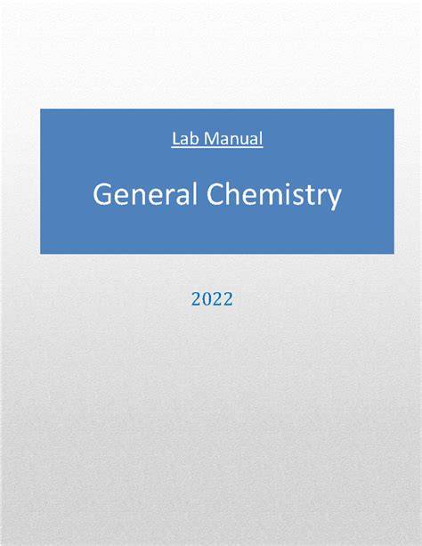 experimental general chemistry lab manual answers