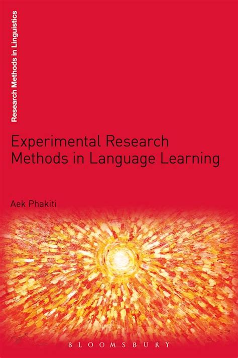 Experimental Research Methods In Language Learning Aek Phakiti