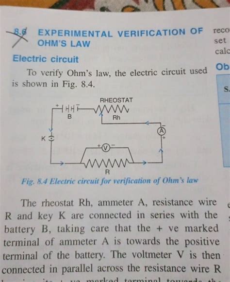 Experimental Verification Of Ohm's Law