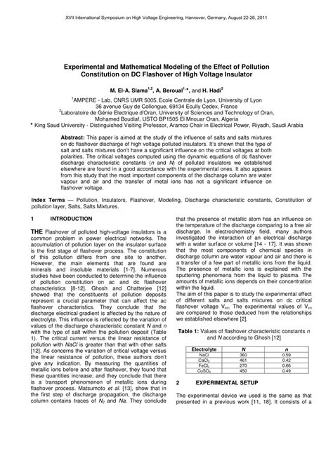 Full Download Experimental Study And Mathematical Modeling Of Flashover 