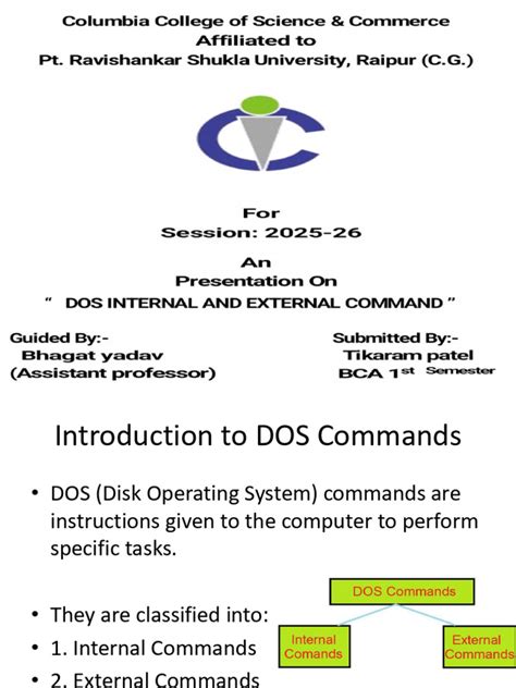 Explain Dos Internal And External Command