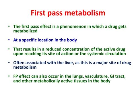explain first pass metabolism definition economics pdf
