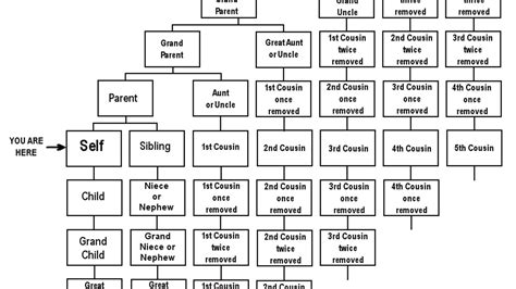 explain first second and third cousins relationship diagram