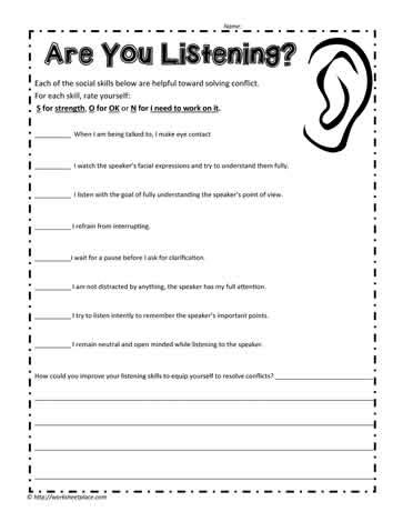 explain good listening skills pdf sheet