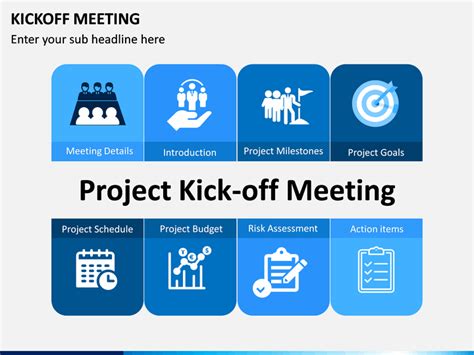explain kick-off meeting activities examples using google
