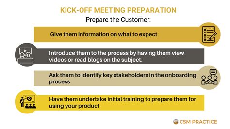 explain kick-off meeting activities for a business organization