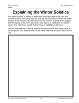 Explaining The Winter Solstice Printable 3rd 5th Grade Winter Solstice Worksheet - Winter Solstice Worksheet