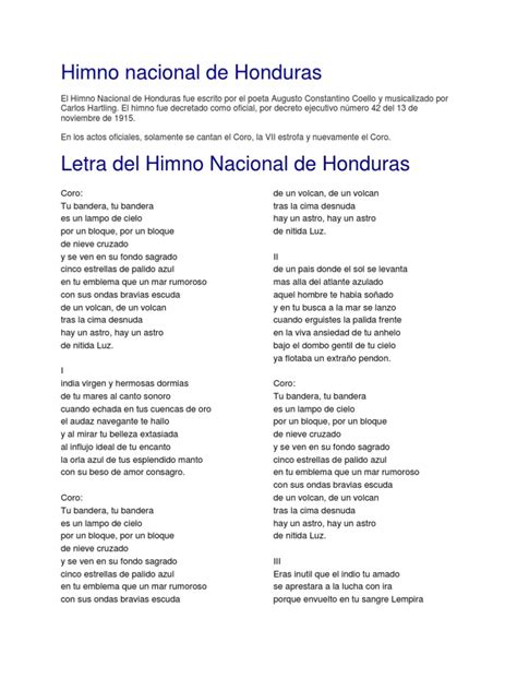 explicacion del himno nacional de honduras pdf