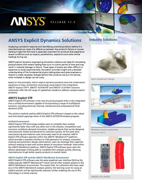Read Explicit Dynamics Solutions Ansys 