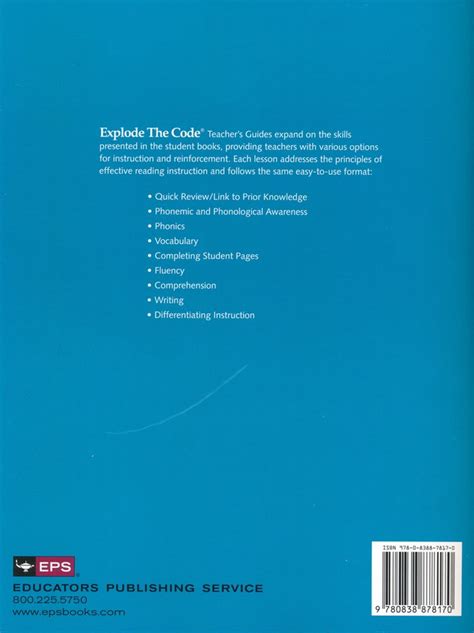 Explode The Code Teachers Guide