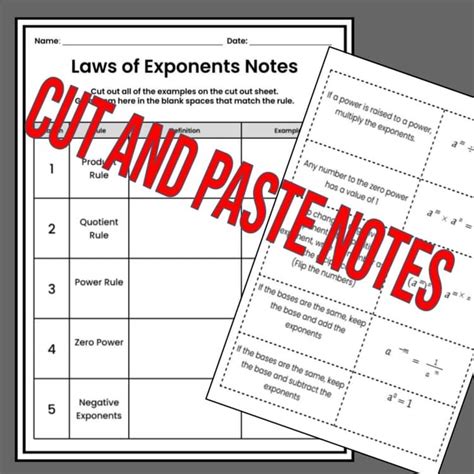 Exploration Activity For Exponents