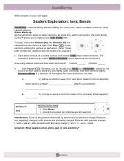 Read Exploration Guide Ionic Bonds Answer Key 
