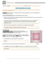 Explore Learning Student Exploration Osmosis Answer Key