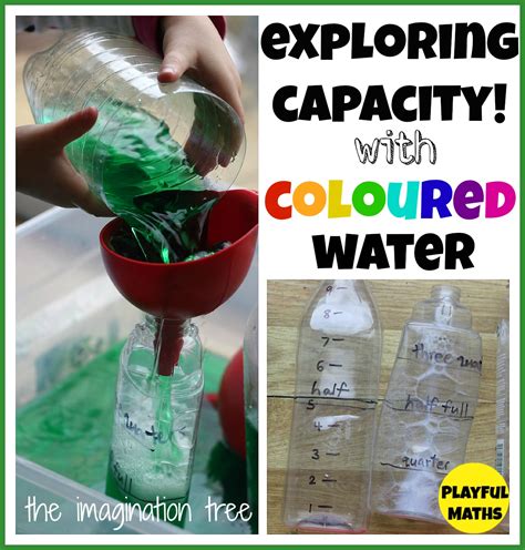 Exploring Capacity With Coloured Water The Imagination Tree Teaching Capacity To Kindergarten - Teaching Capacity To Kindergarten