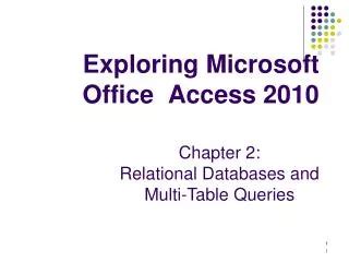 exploring microsoft office access 2010 introductory