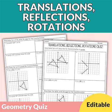 Exploring Reflections And Rotations Answer Key