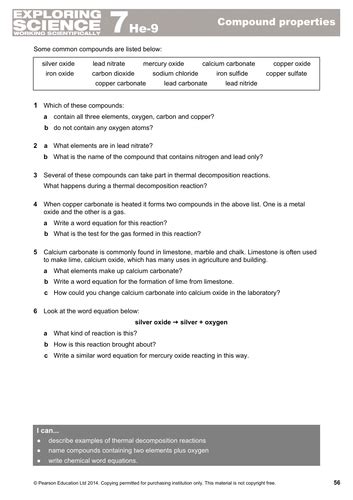Exploring Science 7 Test 7h Answers