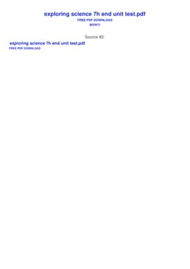 Exploring Science 7h End Of Unit Tests