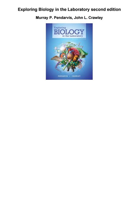 Read Exploring Biology In The Laboratory Second Edition Pdf By 