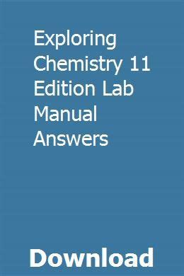 Full Download Exploring Chemistry Lab Manual Answers 