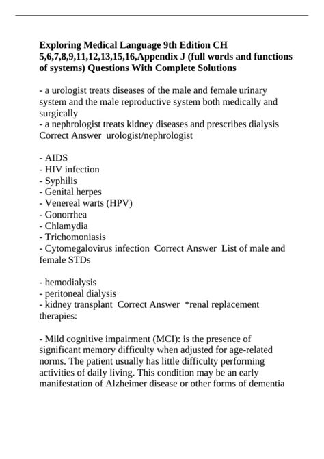 Download Exploring Medical Language 9Th Edition Quizzes 