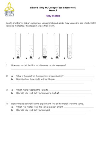 Read Online Exploring Science Fizzy Metals 2 Answers 