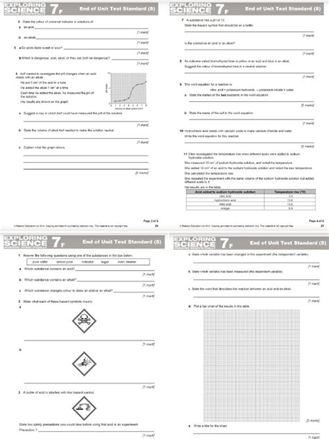 Read Online Exploring Science Test 