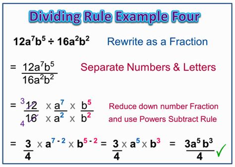 Exponent Rules Dividing Exponents With The Same Base Dividing Powers With The Same Base - Dividing Powers With The Same Base