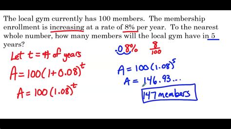 Exponential Function Word Problems And Solutions