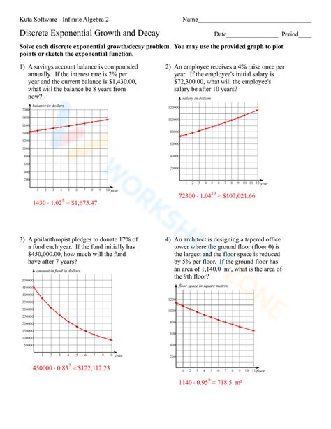Exponential Growth And Decay Answer Key