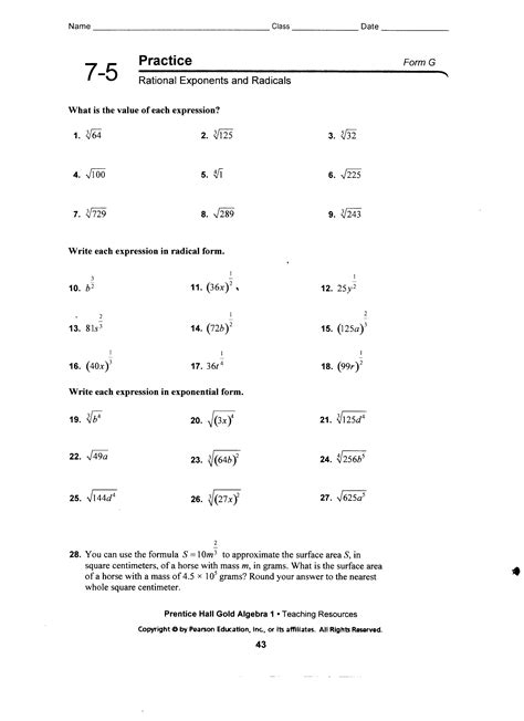 Exponents And Radicals Worksheets Operations With Perfect Squares Square Root And Cube Root Worksheets - Square Root And Cube Root Worksheets