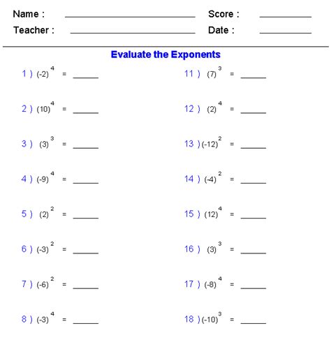 Exponents Worksheets 8th Grade Math Bytelearn Com Exponents Worksheets 8th Grade - Exponents Worksheets 8th Grade