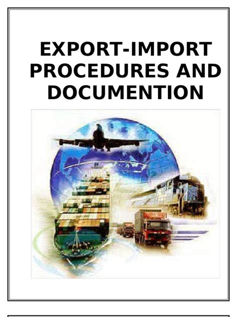export import procedure and documentation