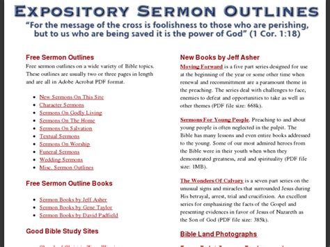 expository sermon outlines