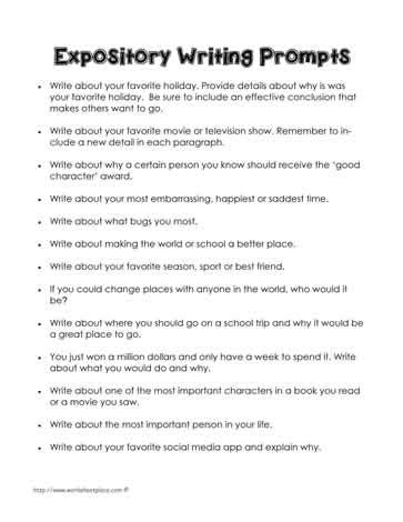 Expository Writing Prompts 30 Writing Prompts For School Expository Writing Prompts 5th Grade - Expository Writing Prompts 5th Grade