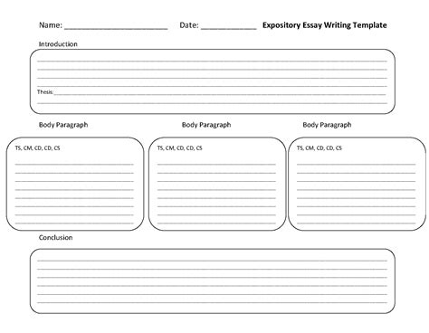 Expository Writing Template 5th Grade