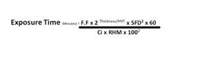 exposure time formula in radiography