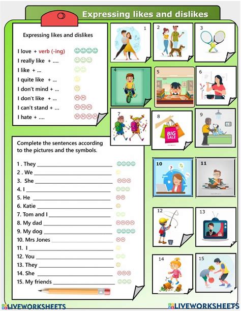 Expressing Likes And Dislikes Preferences Worksheets Pdf Twinkl Like Worksheet Kindergarten - Like Worksheet Kindergarten