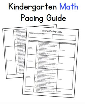 Read Online Expression Math Common Core Pacing Guide Kindergarten 