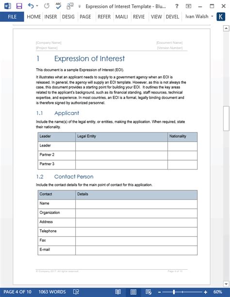 Full Download Expression Of Interest Sample Document 