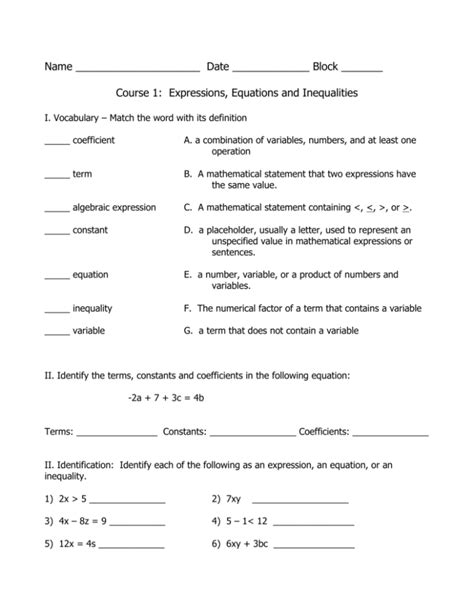 Expressions Equations And Inequalities Unit Test Online 6th Expressions And Equations 6th Grade - Expressions And Equations 6th Grade