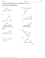 ext angle thm practice triangle sum practice.pdf - Course Hero