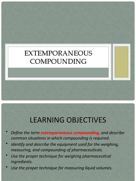 Extemporaneous Compounding Guidelines